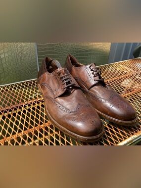 Starlini Brown Leather Brogue Derby Shoes